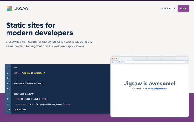 Jigsaw homepage